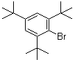 CAS # 3975-77-7, 2,4,6-Tri-tert-butylphenyl bromide, 2-Bromo-1,3,5-tri-tert-butylbenzene, Bromo(1,3,5-tris-tert-butyl)benzene, NSC 133894
