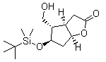structure of CAS# 39968-95-1, 2-[[(1,1-Dimethylethyl)dimethylsilyl]oxy]corey lactone