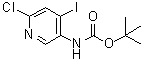 structure of CAS# 400777-00-6, (6-Chloro-4-iodopyridin-3-yl)carbamic acid tert-butyl ester