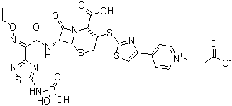 structure of CAS# 400827-46-5, Ceftaroline fosamil acetate