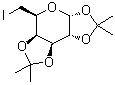 structure of CAS# 4026-28-2, 6-Deoxy-1,2:3,4-di-O-isopropylidene-6-iodo-alpha-D-galactopyranose