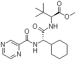 structure of CAS# 402958-95-6, (2S)-2-Cyclohexyl-N-(2-pyrazinylcarbonyl)glycyl-3-methyl-L-valine methyl ester