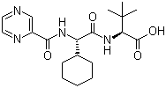 structure of CAS# 402958-96-7, (2S)-2-环己基-N-(2-吡嗪基羰基)甘氨酰-3-甲基-L-缬氨酸
