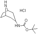 structure of CAS# 403479-18-5, 8-Azabicyclo[3.2.1]oct-3-ylcarbamic acid tert-butyl ester monohydrochloride