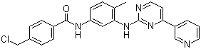 structure of CAS# 404844-11-7, 4-氯甲基-N-[4-甲基-3-[[4-(吡啶-3-基)嘧啶-2-基]氨基]苯基]苯甲酰胺