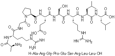 CAS 登录号：404937-47-9, L-丙氨酰-L-精氨酰甘氨酰-L-脯氨酰-L-alpha-谷氨酰-L-丝氨酰-L-精氨酰-L-亮氨酰-L-亮氨酸