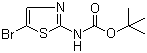 structure of CAS# 405939-39-1, N-叔丁氧羰基-2-氨基-5-溴噻唑