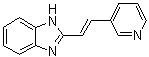 CAS 登录号：40609-02-7, 2-[2-(3-吡啶基)乙烯基]-1H-苯并咪唑