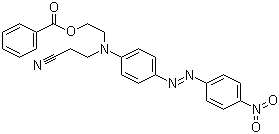 CAS 登录号：40690-89-9 (79300-11-1), 分散橙 73, 3-[N-[2-(苯甲酰氧基)乙基]-4-(4-硝基苯基偶氮)苯胺基]丙腈