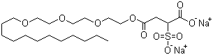 CAS # 40754-59-4, Disodium laureth sulfosuccinate, Disodium 4-(2-(2-(2-(dodecyloxy)ethoxy)ethoxy)ethyl) 2-sulphonatosuccinate