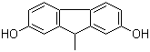 structure of CAS# 408336-09-4, 2,7-Dihydroxy-9-methylfluorene