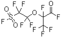 structure of CAS# 4089-57-0, 2,3,3,3-Tetrafluoro-2-[1,1,2,2-tetrafluoro-2-(fluorosulfonyl)ethoxy]propionyl fluoride