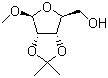 structure of CAS# 4099-85-8, 甲基-2,3-O-异亚丙基-beta-D-呋喃核糖苷