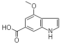 structure of CAS# 40990-53-2, 4-Methoxy-1H-indole-6-carboxylic acid