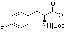structure of CAS# 41153-30-4, Boc-L-4-Fluorophenylalanine