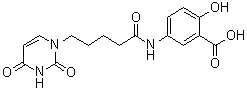 CAS # 4116-43-2, 5-[[5-(3,4-Dihydro-2,4-dioxo-1(2H)-pyrimidinyl)-1-oxopentyl]amino]-2-hydroxybenzoic acid