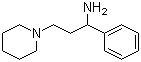 structure of CAS# 41208-24-6, 1-(3-Amino-3-phenylpropyl)piperidine
