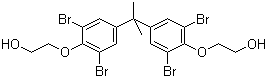 structure of CAS# 4162-45-2, 4,4'-Isopropylidenebis[2-(2,6-dibromophenoxy)ethanol]