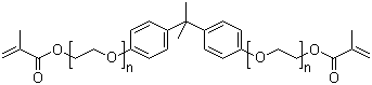 structure of CAS# 41637-38-1, Bisphenol A ethoxylate dimethacrylate