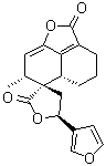 CAS # 41759-79-9, Teuscorolide, (3R,5S,5'aS,7'R)-5-(3-Furanyl)-3',4,5,5',5'a,7'-hexahydro-7'-methyl-spiro[furan-3(2H),6'-[6H]naphtho[1,8-bc]furan]-2,2'(4'H)-dione