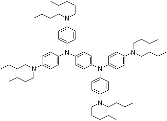 CAS # 4182-80-3, N,N,N',N'-Tetrakis[4-(dibutylamino)phenyl]benzene-1,4-diamine, N,N,N',N'-Tetrakis(4-dibutylaminophenyl)-p-phenylenediamine