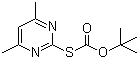 structure of CAS# 41840-28-2, S-Boc-2-mercapto-4,6-dimethylpyrimidine