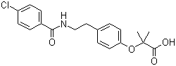 structure of CAS# 41859-67-0, Bezafibrate