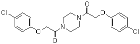 structure of CAS# 4190-83-4, 1,4-Bis[(p-chlorophenoxy)acetyl]piperazine