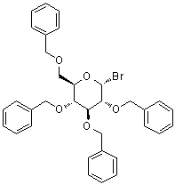 CAS # 4196-35-4, 2,3,4,6-Tetra-O-benzyl-alpha-D-glucopyranosyl bromide, 2,3,4,6-Tetra-O-benzyl-1-bromo-1-deoxy-alpha-D-glucopyranose, 2,3,4,6-Tetra-O-benzyl-alpha-D-bromoglucopyranoside, 2,3,4,6-Tetra-O-benzyl-alpha-D-glucopyranosyl bromide