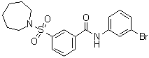 structure of CAS# 420831-40-9, N-(3-溴苯基)-3-[(六氢-1H-氮杂卓-1-基)磺酰基]-苯甲酰胺