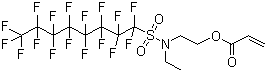 structure of CAS# 423-82-5, N-乙基全氟辛基磺酰胺基乙基丙烯酸酯