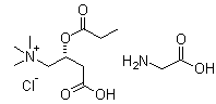 CAS 登录号：423152-20-9, 氯化丙酰左旋肉碱甘氨酸盐, 甘氨酸丙酰肉碱盐酸盐