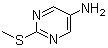 structure of CAS# 42382-46-7, 2-(Methylthio)-5-pyrimidinamine
