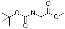 structure of CAS# 42492-57-9, N-(叔丁氧羰基)肌氨酸甲酯