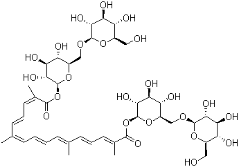 structure of CAS# 42553-65-1, 西红花苷