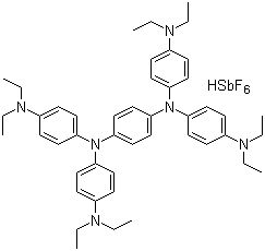 CAS 登录号：4263-38-1, N,N,N',N'-四[4-(二乙基氨基)苯基]-1,4-苯二胺六氟锑酸盐