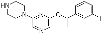 CAS # 426829-20-1, 2-[1-(3-Fluorophenyl)ethoxy]-6-(1-piperazinyl)pyrazine