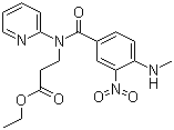 structure of CAS# 429659-01-8, 3-(4-(甲基氨基)-3-硝基-N-(吡啶-2-基)苯甲酰氨基)丙酸乙酯