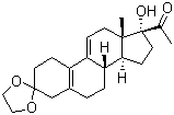 CAS 登录号：42982-49-0, 17-羟基-19-去甲孕甾-5(10),9(11)-二烯-3,20-二酮环-3-乙二醇缩醛