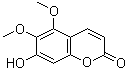 structure of CAS# 43053-62-9, 7-羟基-5,6-二甲氧基-2H-1-苯并吡喃-2-酮