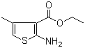 structure of CAS# 43088-42-2, Ethyl 2-amino-4-methyl-3-thiophenecarboxylate