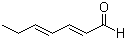 structure of CAS# 4313-03-5, trans,trans-2,4-Heptadienal