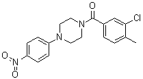 structure of CAS# 431996-53-1, 1-(3-氯-4-甲基苯甲酰)-4-(4-硝基苯基)哌嗪