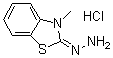 structure of CAS# 4338-98-1, 3-Methyl-2-benzothiazolone hydrazone hydrochloride