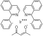 structure of CAS# 435294-03-4, 二(1-苯基异喹啉)(乙酰丙酮)合铱(III)