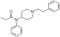 structure of CAS# 437-38-7, N-Phenyl-N-[1-(2-phenylethyl)-4-piperidinyl]propanamide