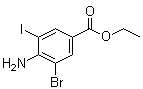 structure of CAS# 437707-51-2, 4-Amino-3-bromo-5-iodobenzoic acid ethyl ester
