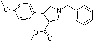 CAS 登录号：438492-38-7, 1-苄基-4-(4-甲氧基苯基)吡咯烷-3-羧酸甲酯