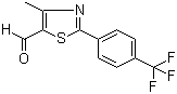 structure of CAS# 438577-61-8, 4-甲基-2-[4-(三氟甲基)苯基]-1,3-噻唑-5-甲醛