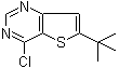 structure of CAS# 439693-52-4, 6-(tert-Butyl)-4-chlorothieno[3,2-d]pyrimidine